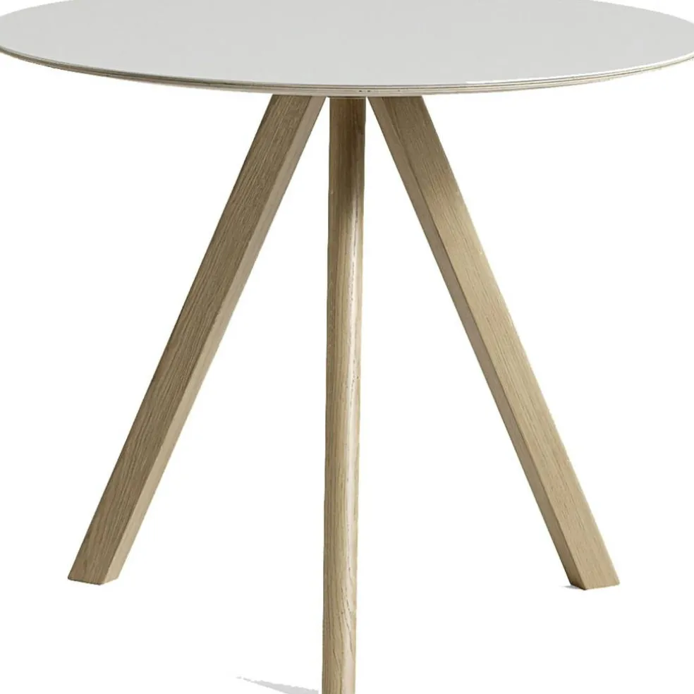 CPH 20 2.0 Bord Ø90 cm, Vattenbaserad lackad Ek / Off-white