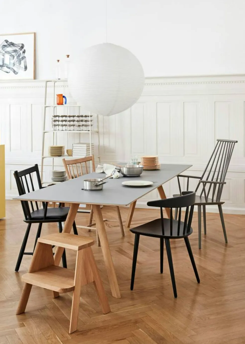 CPH 30 2.0 Bord 90x200 cm, Vattenbaserad Lackad Ek / Grå
