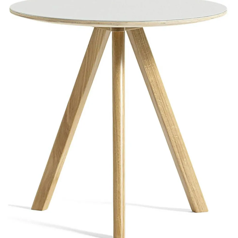 CPH 20 2.0 Sidobord Ø50x49 cm, Vattenbaserad Lackad Ek / Off-white