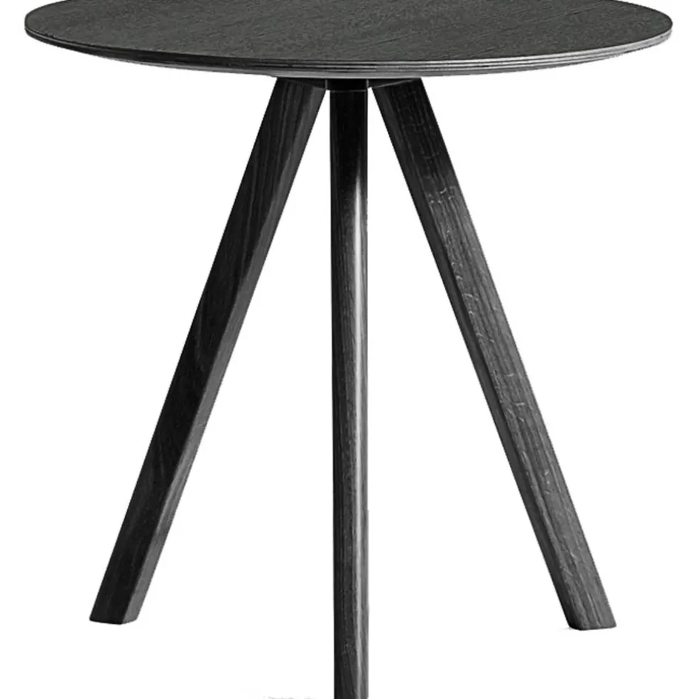CPH 20 2.0 Sidobord Ø50x49 cm, Vattenbaserad Lackad Ek / Svart