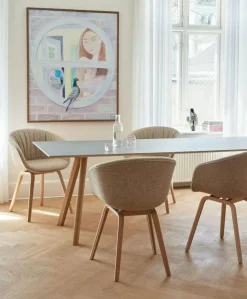 CPH 30 Bord 90x250x74 cm, Vattenbaserad Lackad Ek/Off-White Linoleum