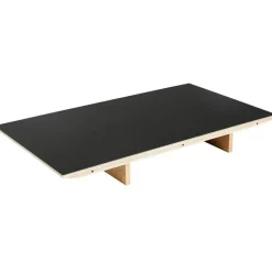 CPH 30 Bordsskiva Leaf 50x80 cm, Svart Vattenbaserad Lackad Ek/Svart Linoleum