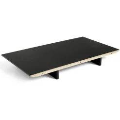 CPH 30 Bordsskiva Leaf 50x90 cm, Svart Vattenbaserad Lackad Ek/Svart Linoleum
