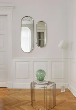 Curva Sidobord Krompläterat Stål, Silver