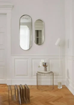 Curva Sidobord Krompläterat Stål, Silver