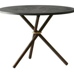 Daphne Soffbord 65 cm, Mörk Betong / Mörk Ek