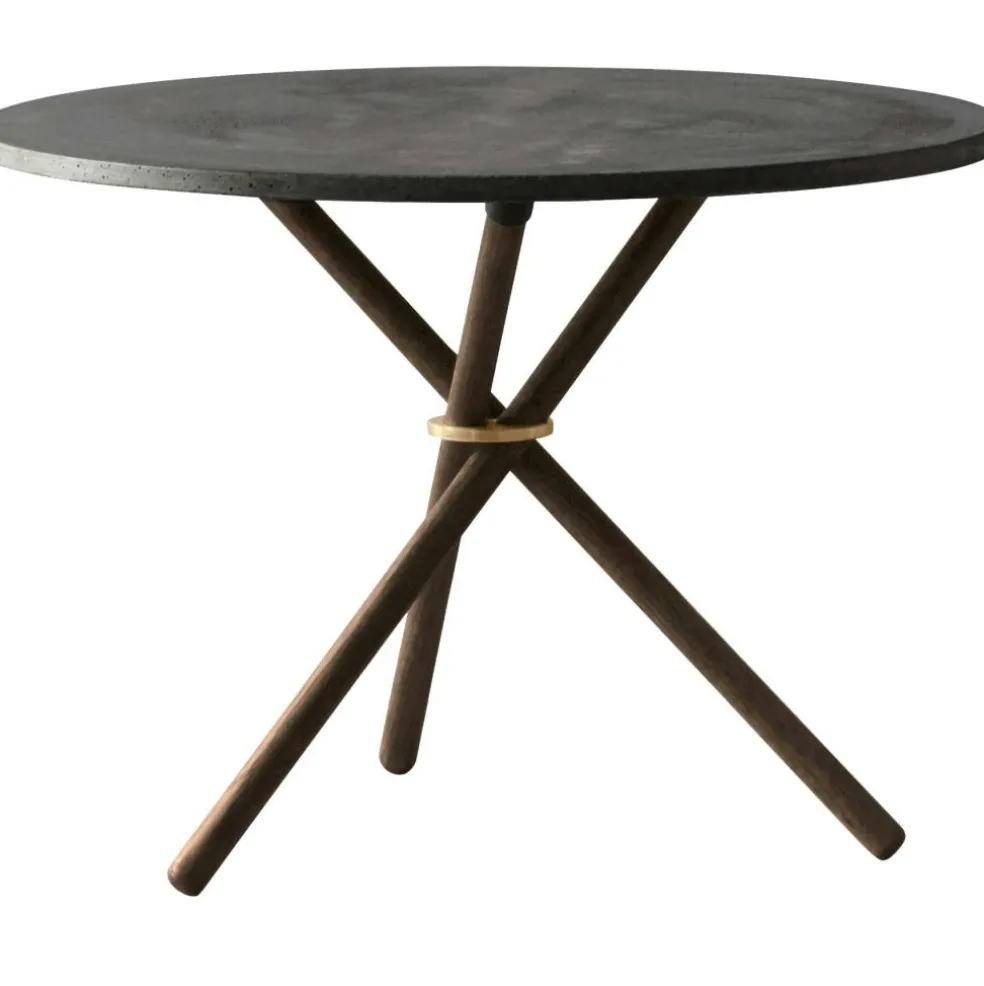 Daphne Soffbord 65 cm, Mörk Betong / Mörk Ek