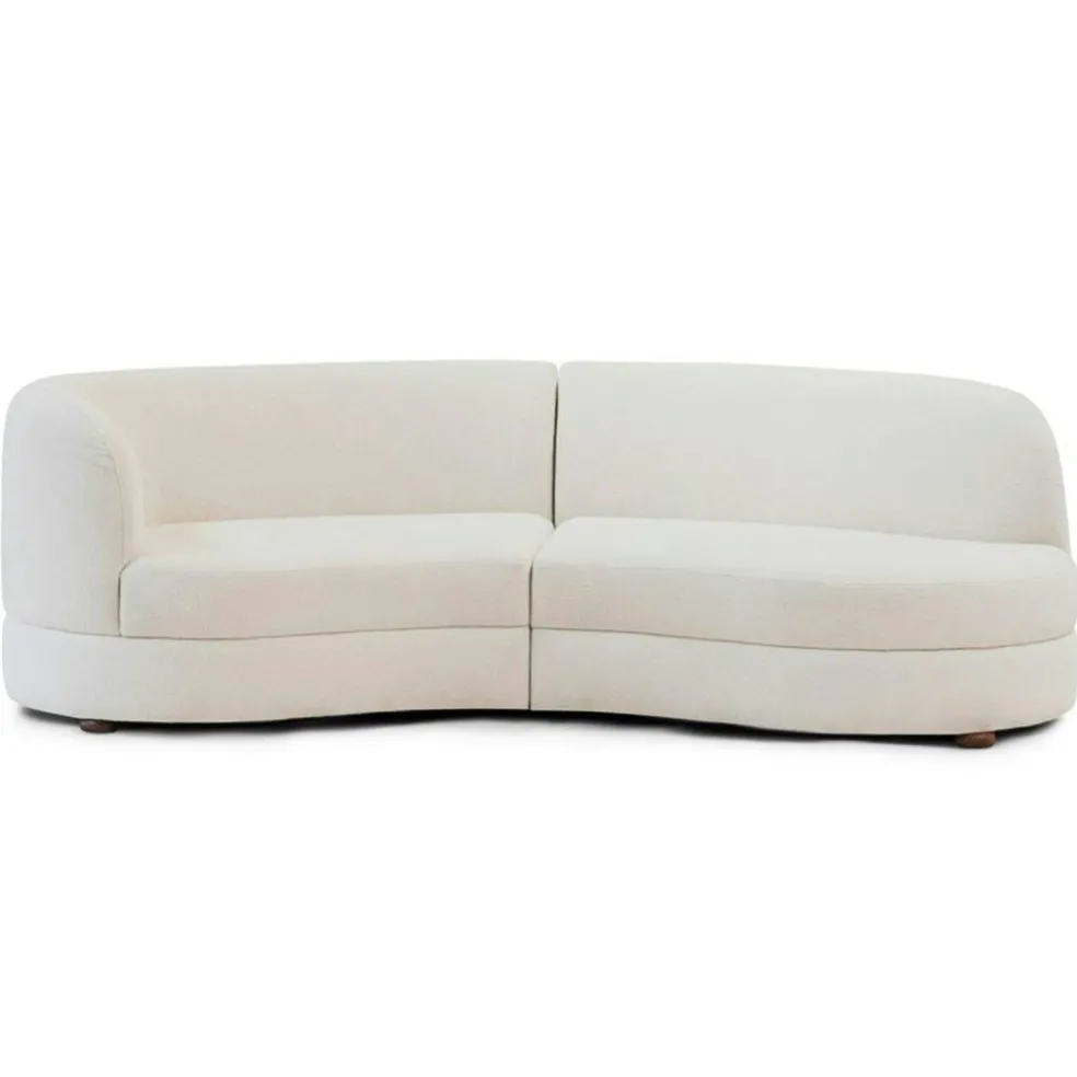 Delon Sofa-opend end right Bouclé classic offwhite