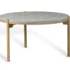 Dondo Soffbord Ø80 cm, Ek / Hyvlad Kalksten