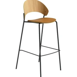 Dosina Barstol 75 cm, Ek / Konjak Läder
