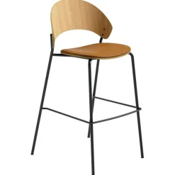 Dosina Barstol 65 cm, Ek / Konjak Läder