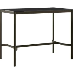Drip HW114 Barbord 80x140x105 cm, Svart Laminat / Brons