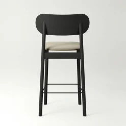 Elephant Barstol, Svart / Beige breeze