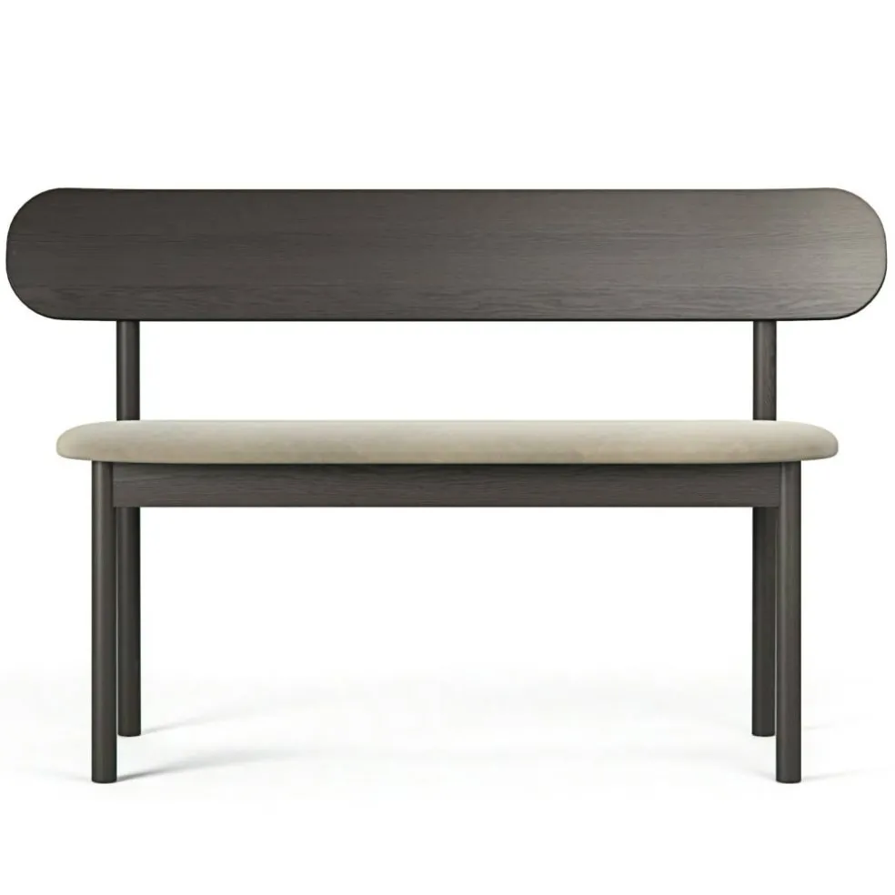 Elephant Bänk Smoked Oak / Beige Velvet