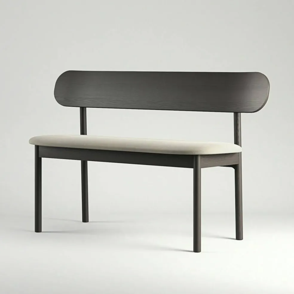 Elephant Bänk Smoked Oak / Beige Velvet