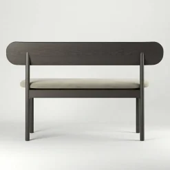 Elephant Bänk Smoked Oak / Beige Velvet