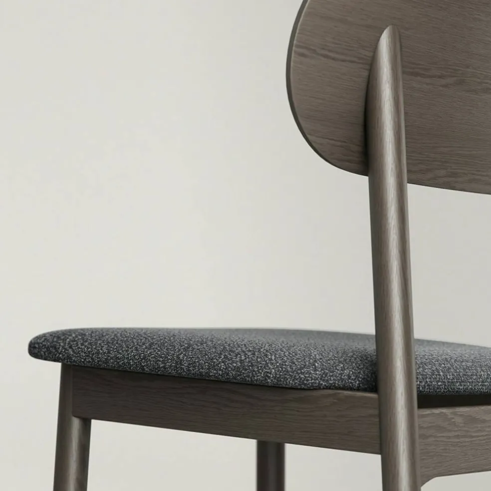 Elephant Stol, Mörk Ek / Antracitfärgad Bouclé