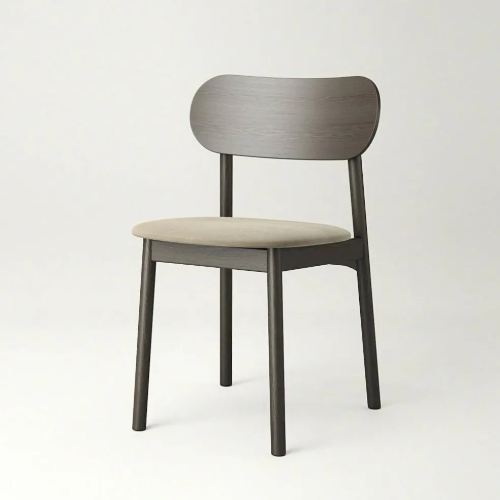 Elephant Stol, Mörk Ek / Beige Sammet
