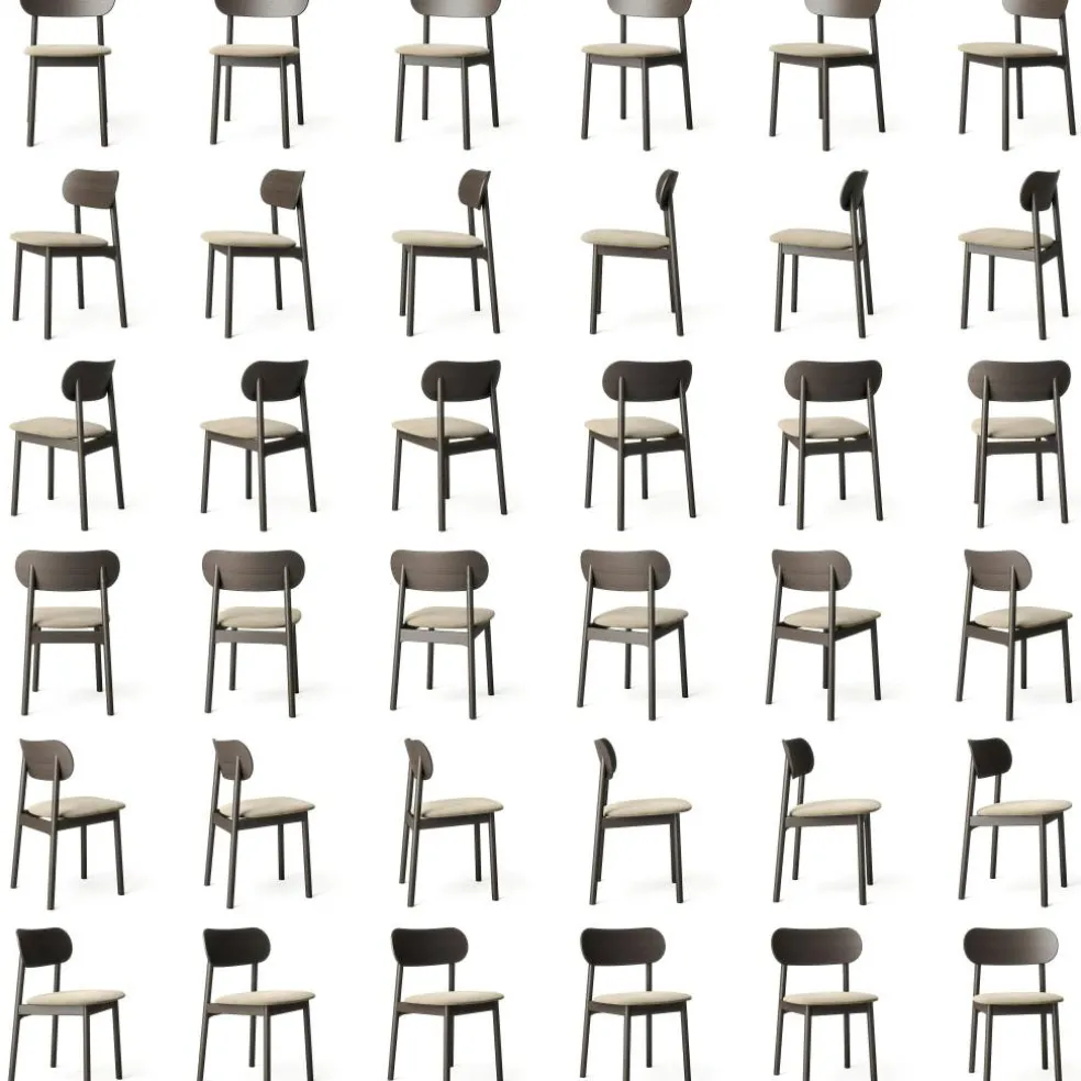 Elephant Stol, Mörk Ek / Beige Sammet
