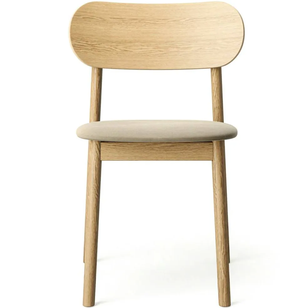 Elephant Stol, Naturlig Ek / Beige Sammet