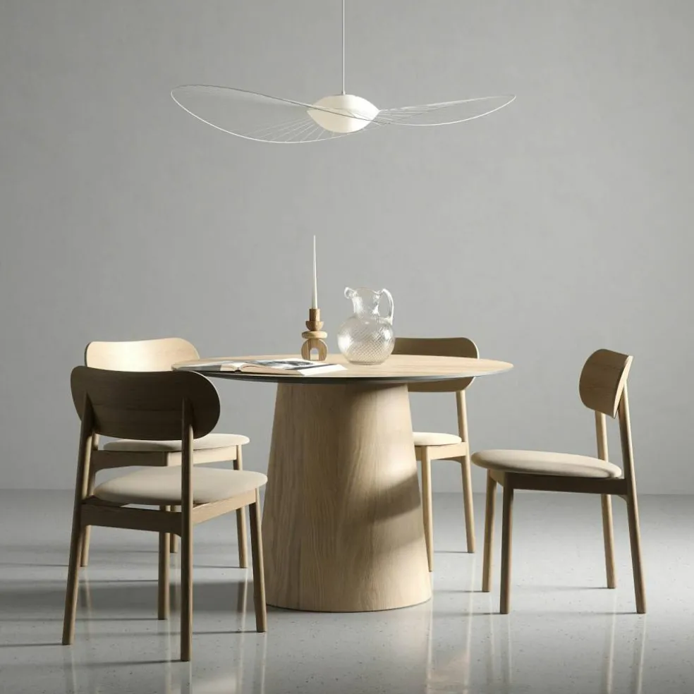 Elephant Stol, Naturlig Ek / Beige Sammet