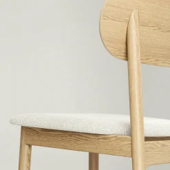Elephant Stol, Naturlig Ek / Vit Bouclé