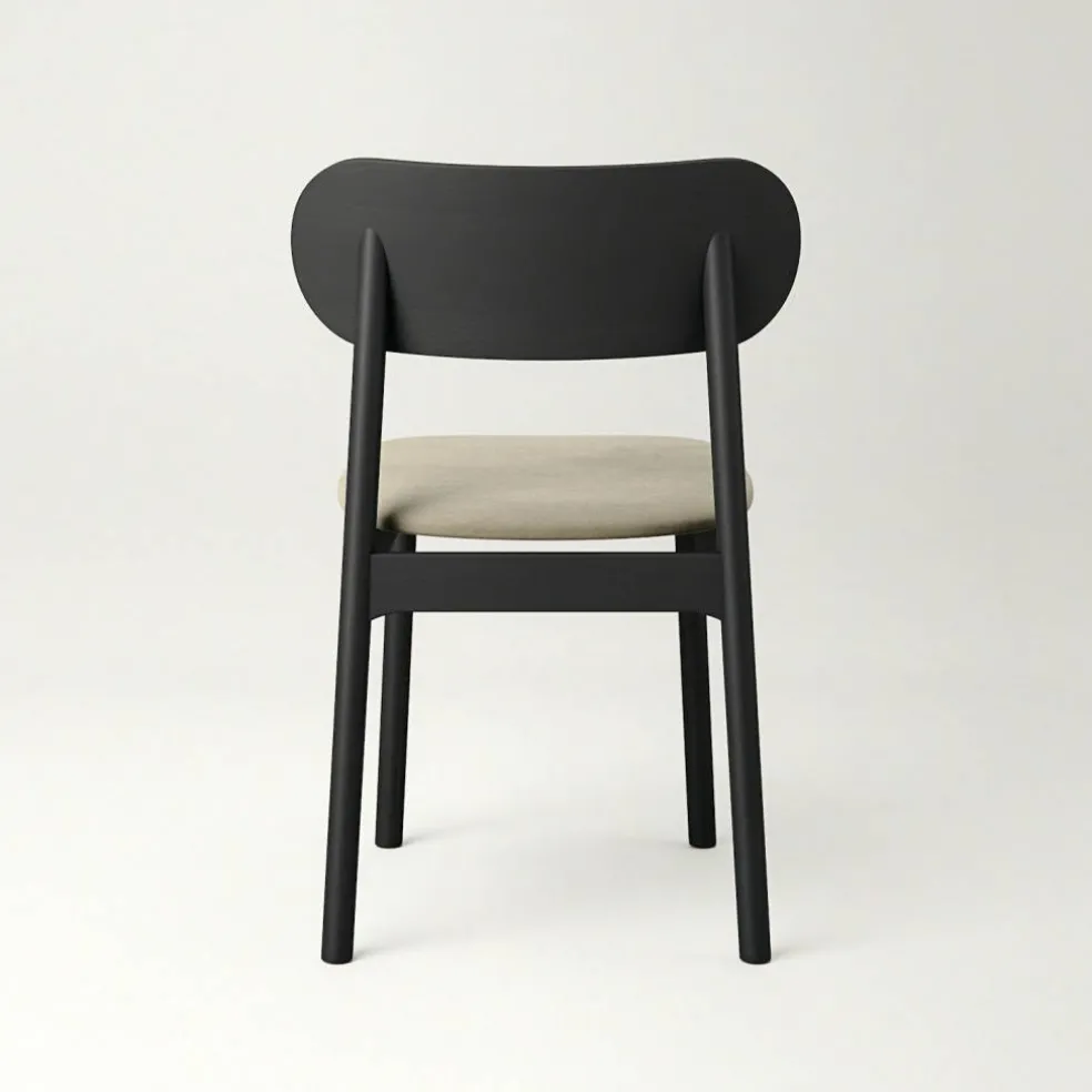 Elephant Stol, Svart / Beige Sammet