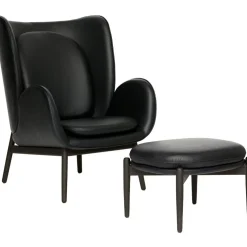 Embrace Fåtölj Med Fotpall L, Elmosoft Black