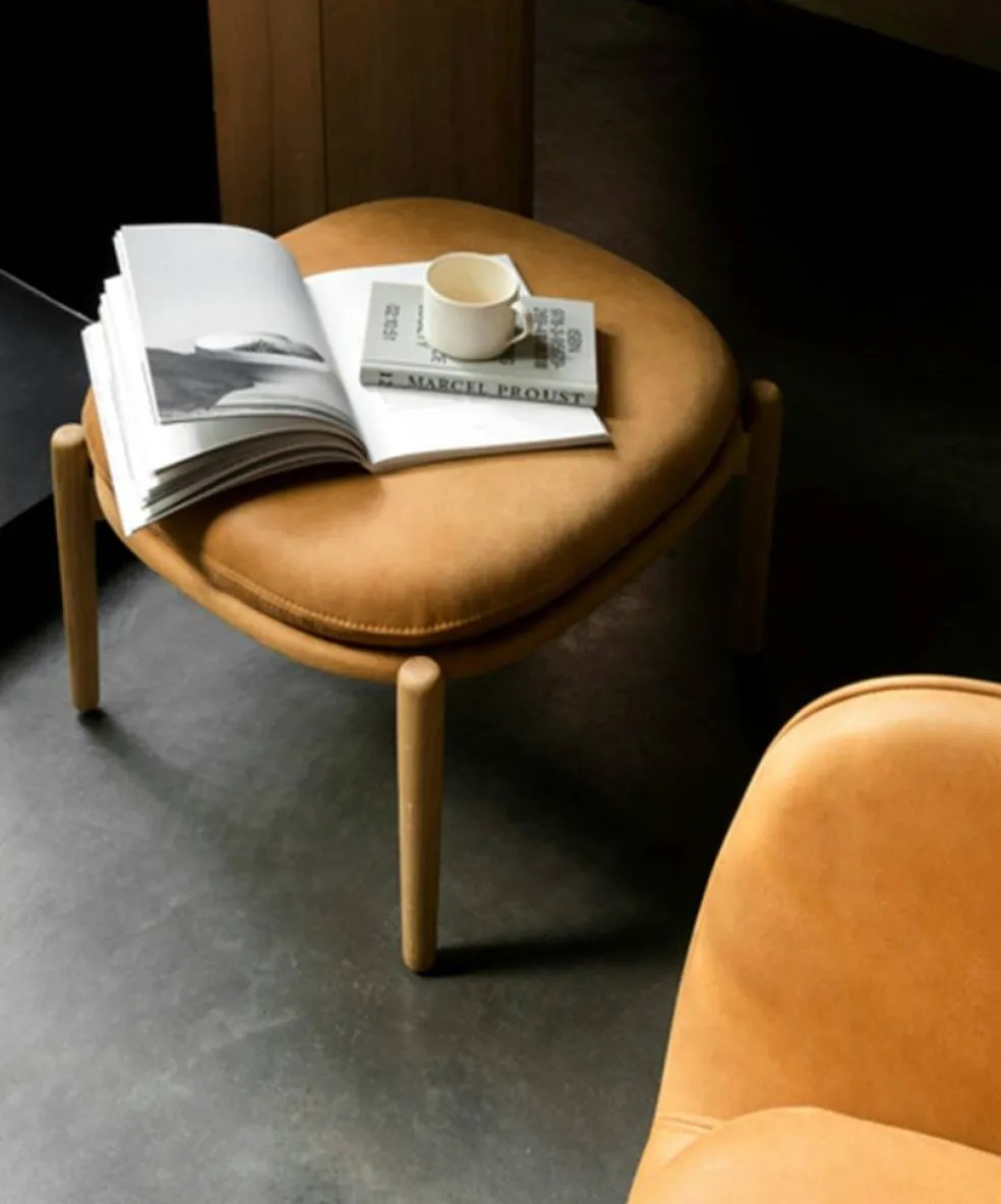 Embrace Fåtölj Med Fotpall S, Vintage Cognac