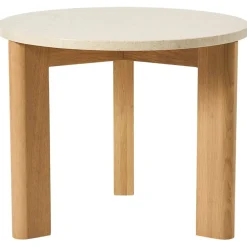 Evoke Soffbord Marmor Creme, 80x80 cm