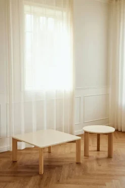 Evoke Soffbord Marmor Creme, Ø55 cm