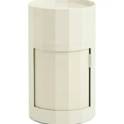 Facet Skåp Hög Med Fötter / Hjul, Eggshell
