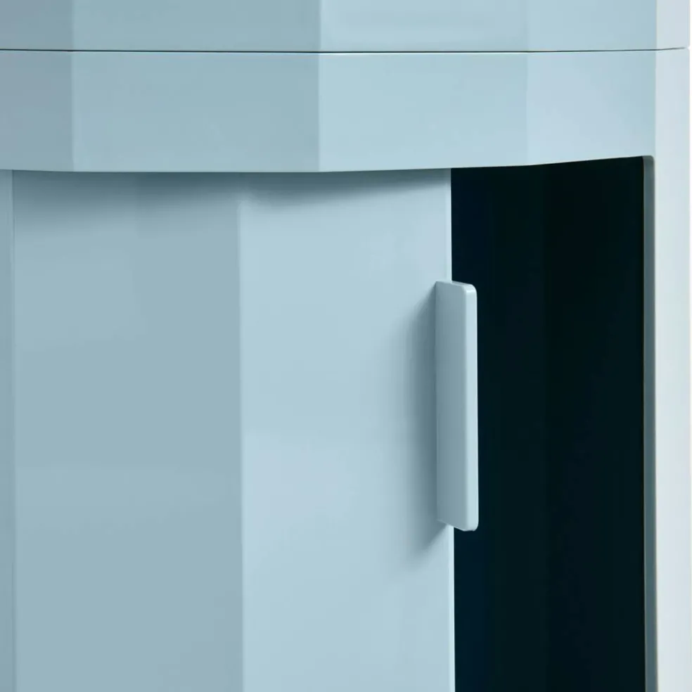 Facet Skåp Hög, Misty Blue