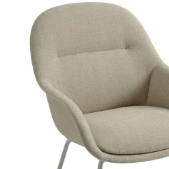 Fiber Fåtölj, Refine Läder Konjak / Svart