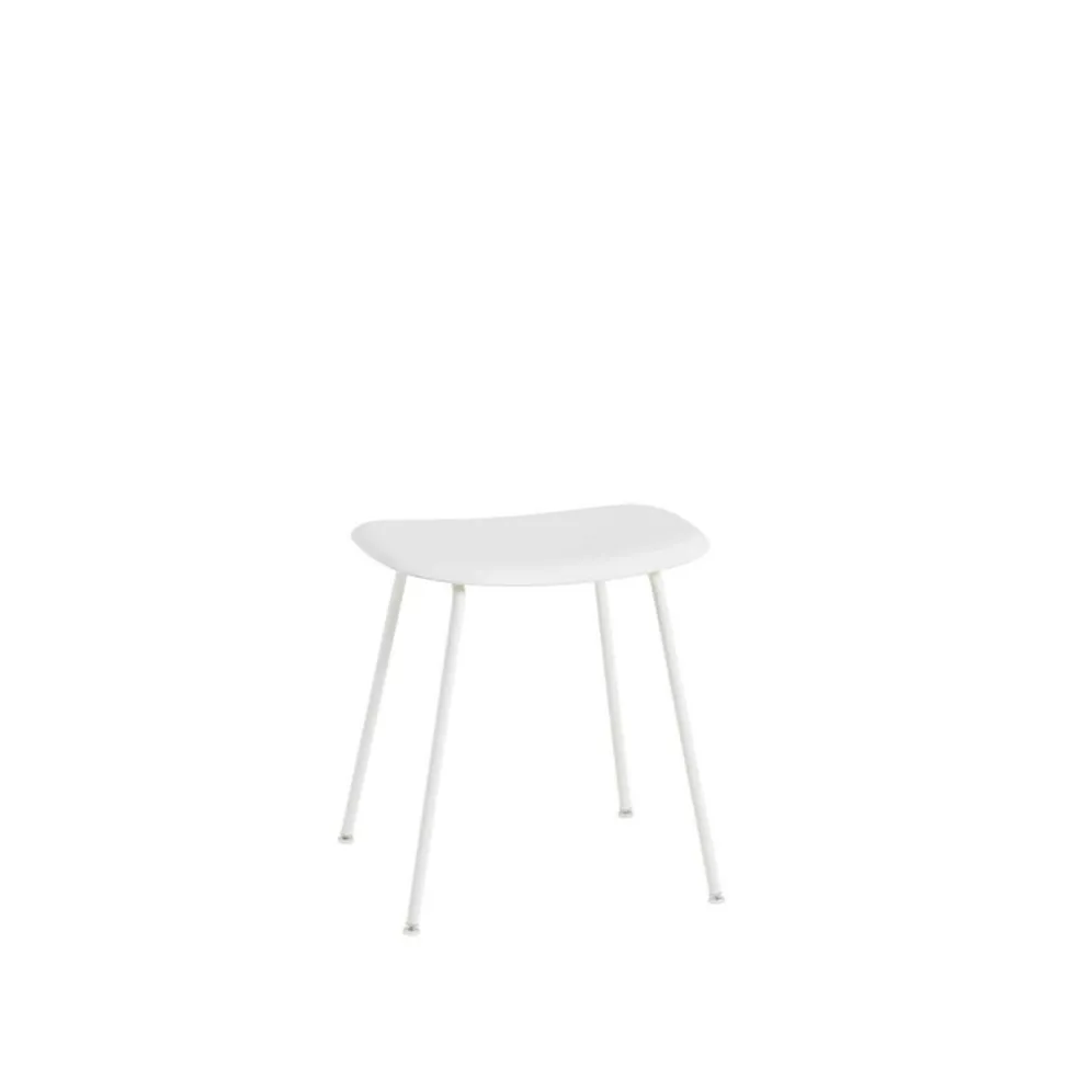 Fiber Tube Stool Base, Naturell Vit/Vit