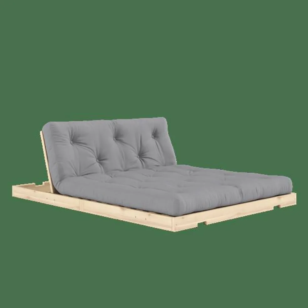 Flip Soffa Med Madrass 140x200 Grå/Raw