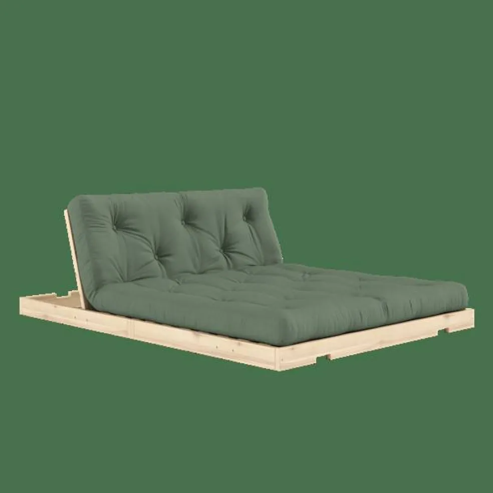 Flip Soffa Med Madrass 140x200 Olivgrön/Raw
