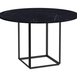 Florence Matbord 120 cm, Svart Marmor / Svart
