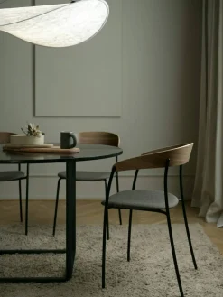 Florence Matbord 120 cm, Svart Marmor / Svart