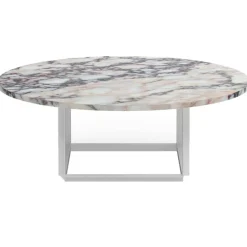 Florence Soffbord 90 cm, Vit Viola Marmor / Vit