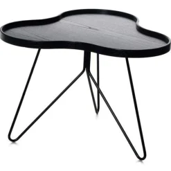 Flower Mono Soffbord 66 cm, Svartlaserad/Svart