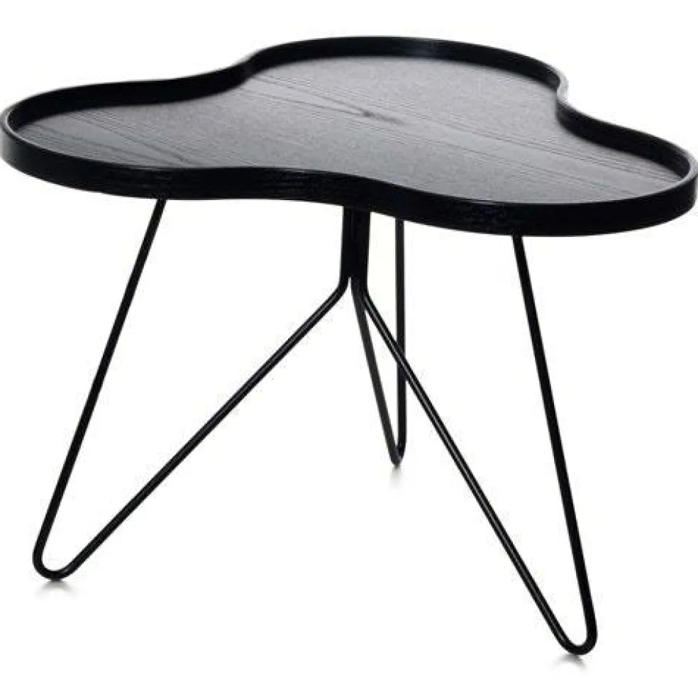 Flower Mono Soffbord 66 cm, Svartlaserad/Svart