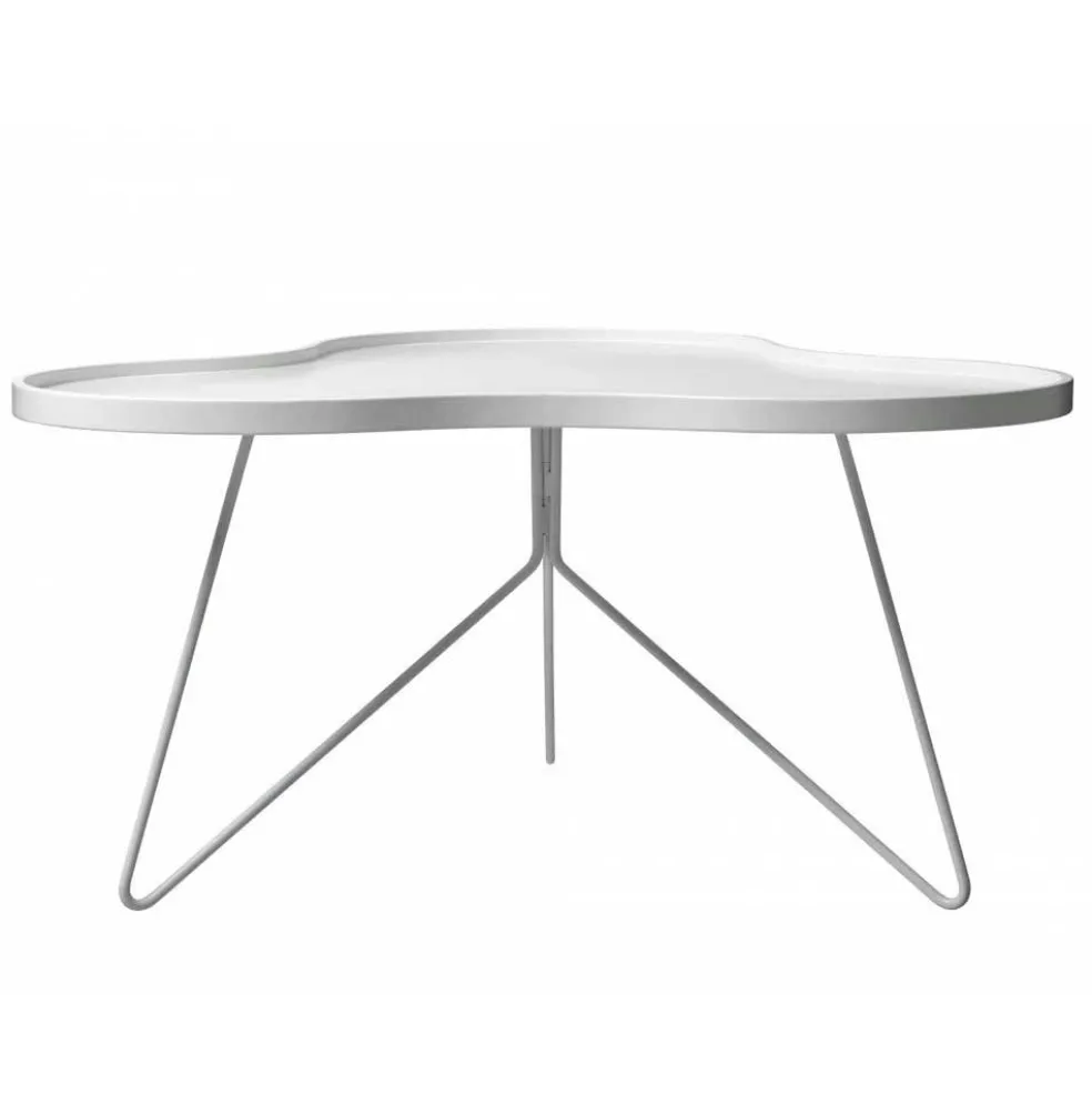 Flower Mono Soffbord 66 cm, Svartlaserad/Svart