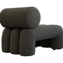 Foku Loungefåtölj Bouclé, Deep Taupe