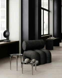 Foku Loungefåtölj Bouclé, Deep Taupe