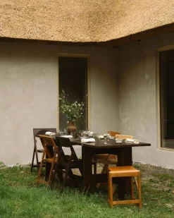 Folding Flat Stol, Mörkbrun