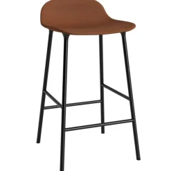 Form Barstol 65 cm, Brandy / Svart Stål