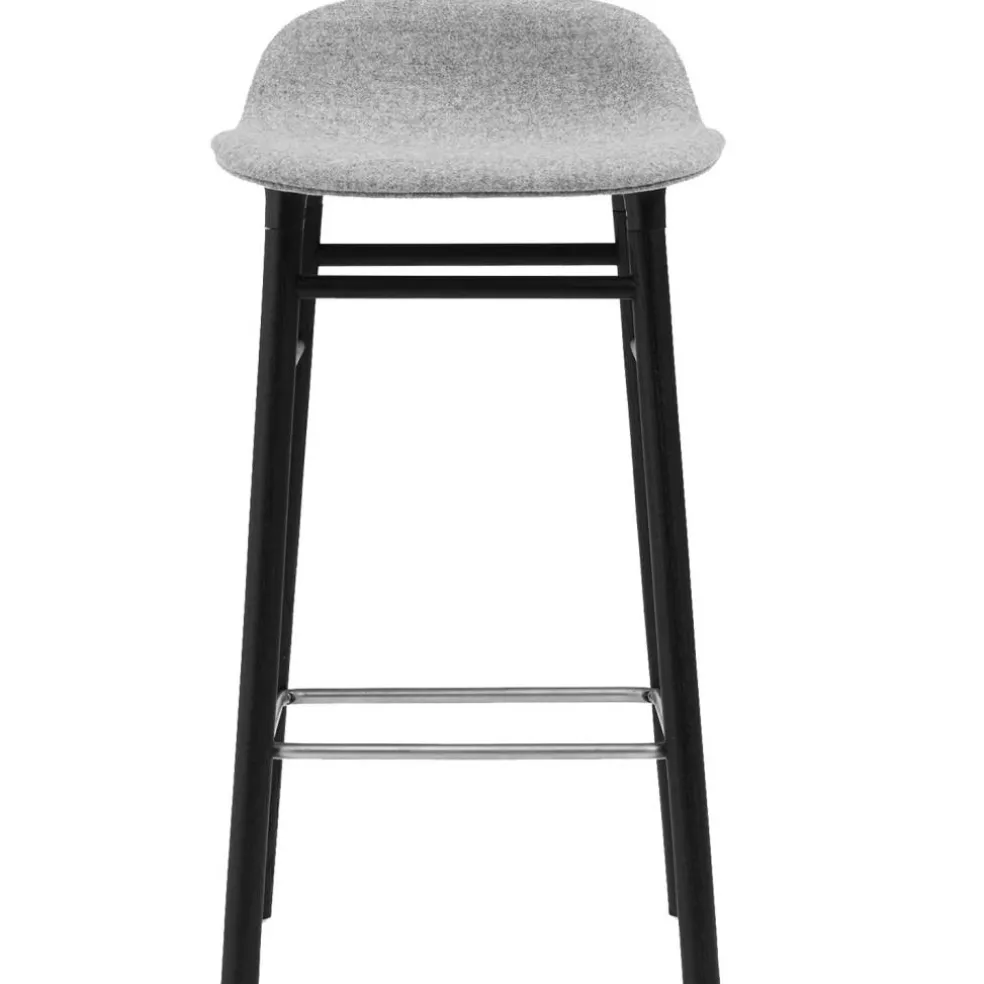 Form Barstol 65 cm, Grå / Svart Ek