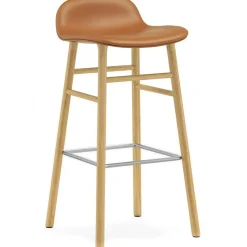Form Barstol 75 cm, Konjak / Ek