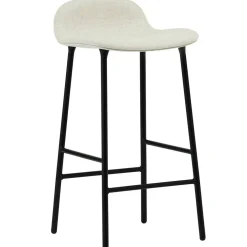Form Barstol 65 cm, Vit / Svart Stål
